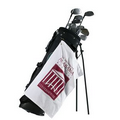 Premium Golf Towel w/ Upper Left Corner Hook & Grommet (White Imprinted)